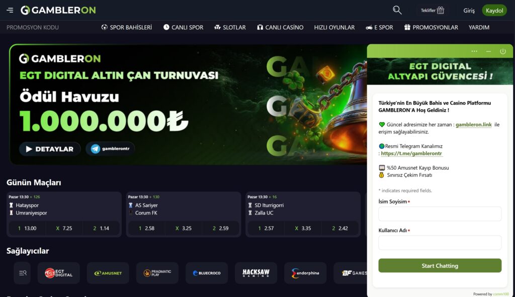 gambleron canlı destek